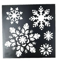 Трафарет Снежинки 15*15см(5 снежинок)